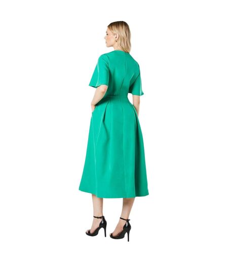 Womens/ladies detail seams midi dress green Principles