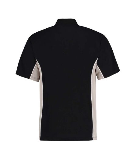 GAMEGEAR Mens Track Polycotton Pique Polo Shirt (Black/Gray) - UTPC6427