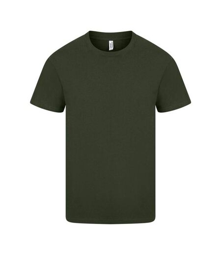 T-shirt Manches Courtes Homme Vert Forêt Casual