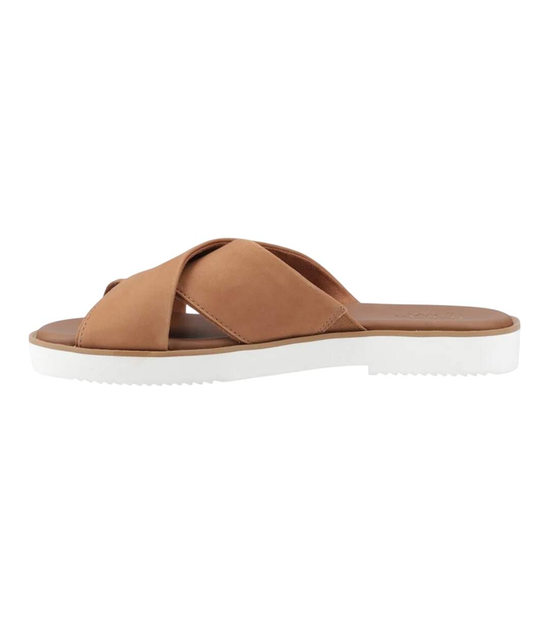 Womens/ladies Mae Leather Crossover Strap Sandals Brown Toms-3