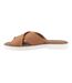 Womens/ladies Mae Leather Crossover Strap Sandals Brown Toms-3