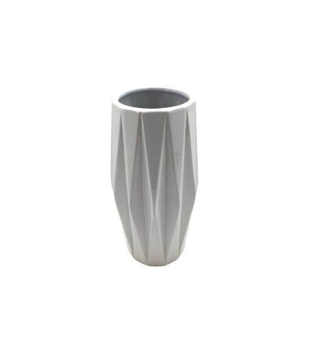 Vase Déco en Céramique Origami 24cm Blanc