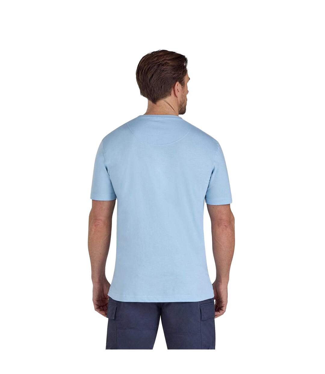 T-shirt Motif/style Taureau Tailladé Homme Bleu Ciel Raging Bull-3