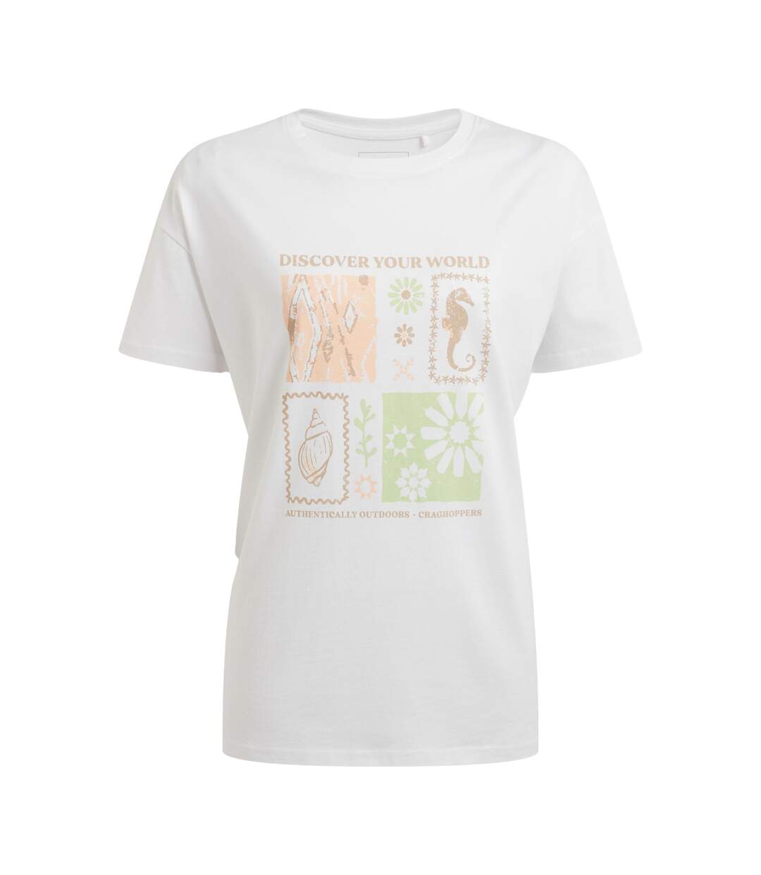 T-shirt Décontracté Manches Courtes Motif/style Imprimé Yago Femme Blanc Imprimé Craghoppers-3