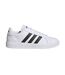 Baskets Motif/style À Rayures Grand Court Femme Blanc Noir Adidas-4
