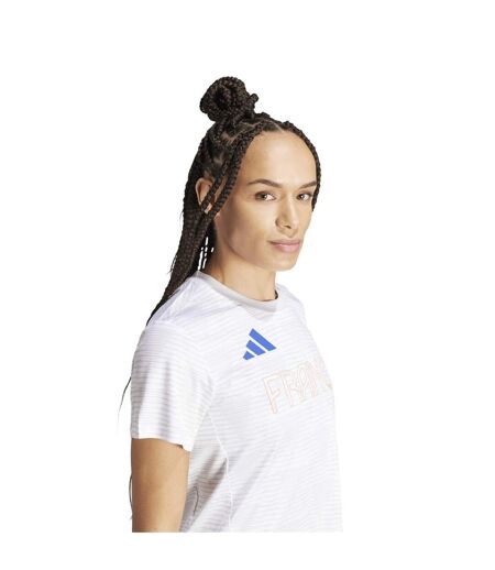 T-shirt Motif/style France Femme Blanc Adidas