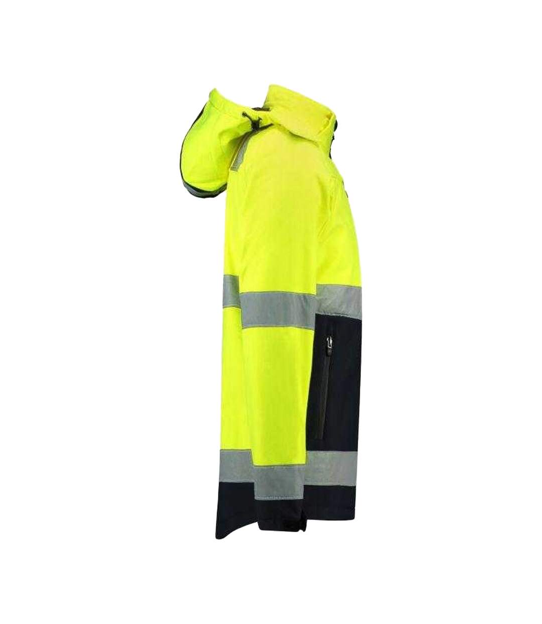 Veste Softshell Motif Bloc De Couleurs Homme Jaune Fluo Rimeck-4