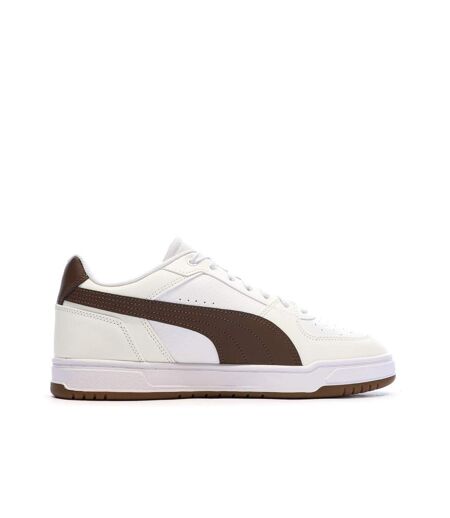 Baskets blanc/marron foncé homme puma caven iii