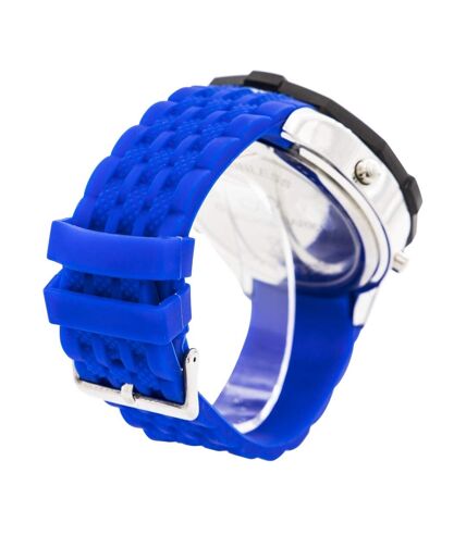 Coffret Montre d'Homme Silicone XL Dual-Time Bleu GIORGIO
