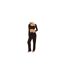 Womens/ladies Ribbed Loungewear Set Chocolate Brave Soul-1