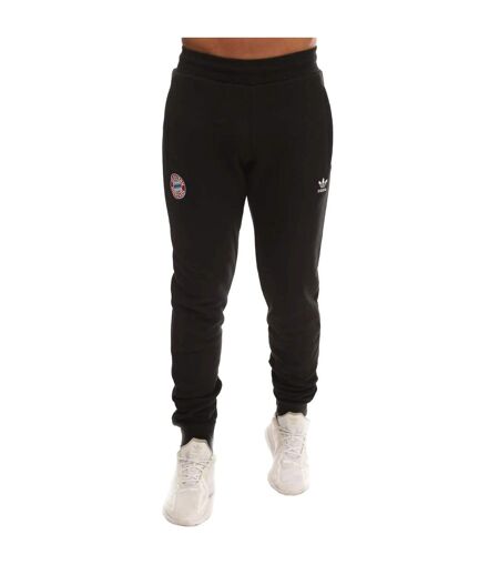 Mens Essentials Fc Bayern Munich Jogging Bottoms Black Adidas