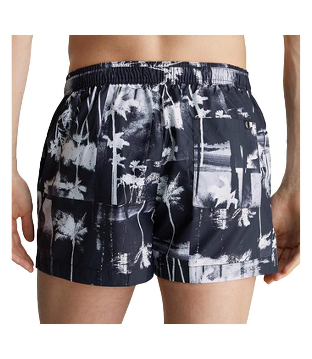 Short de bain noir homme calvin klein jeans drawstring km0km00968 - l-2