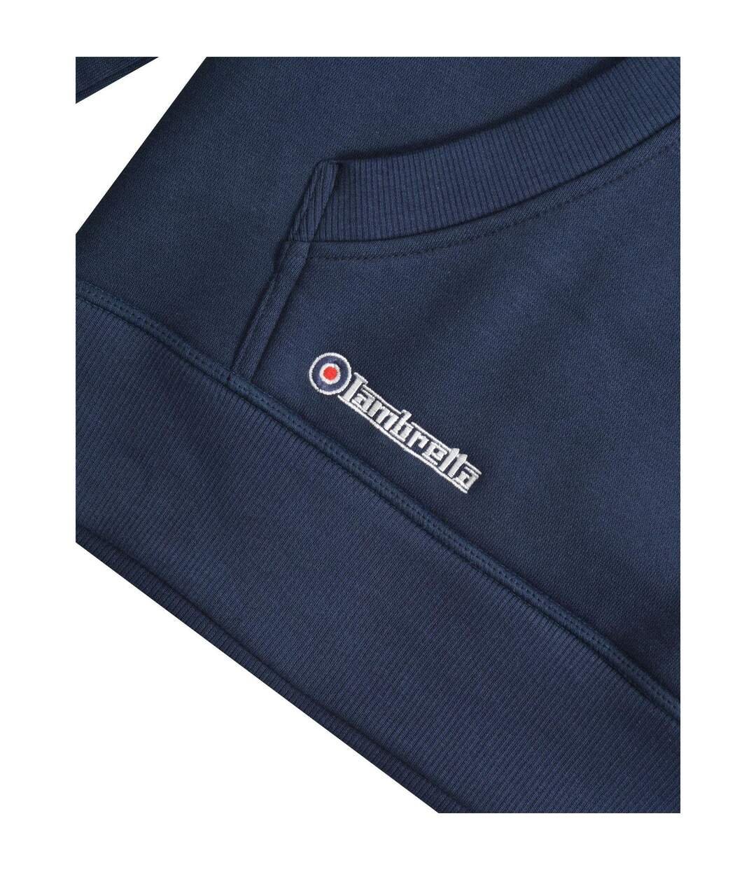 Sweat À Capuche Motif/style Cible Adulte Bleu Marine Lambretta-4