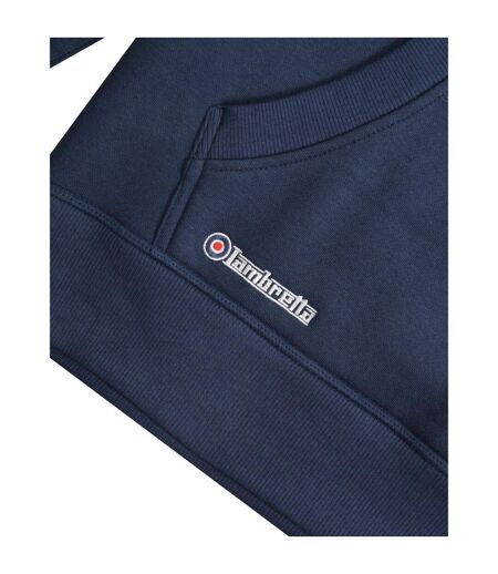 Sweat À Capuche Motif/style Cible Adulte Bleu Marine Lambretta