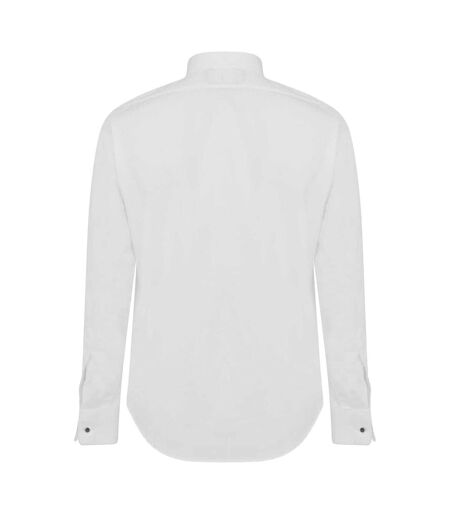 Mens Tailored Long-sleeved Shirt White Haines And Bonner