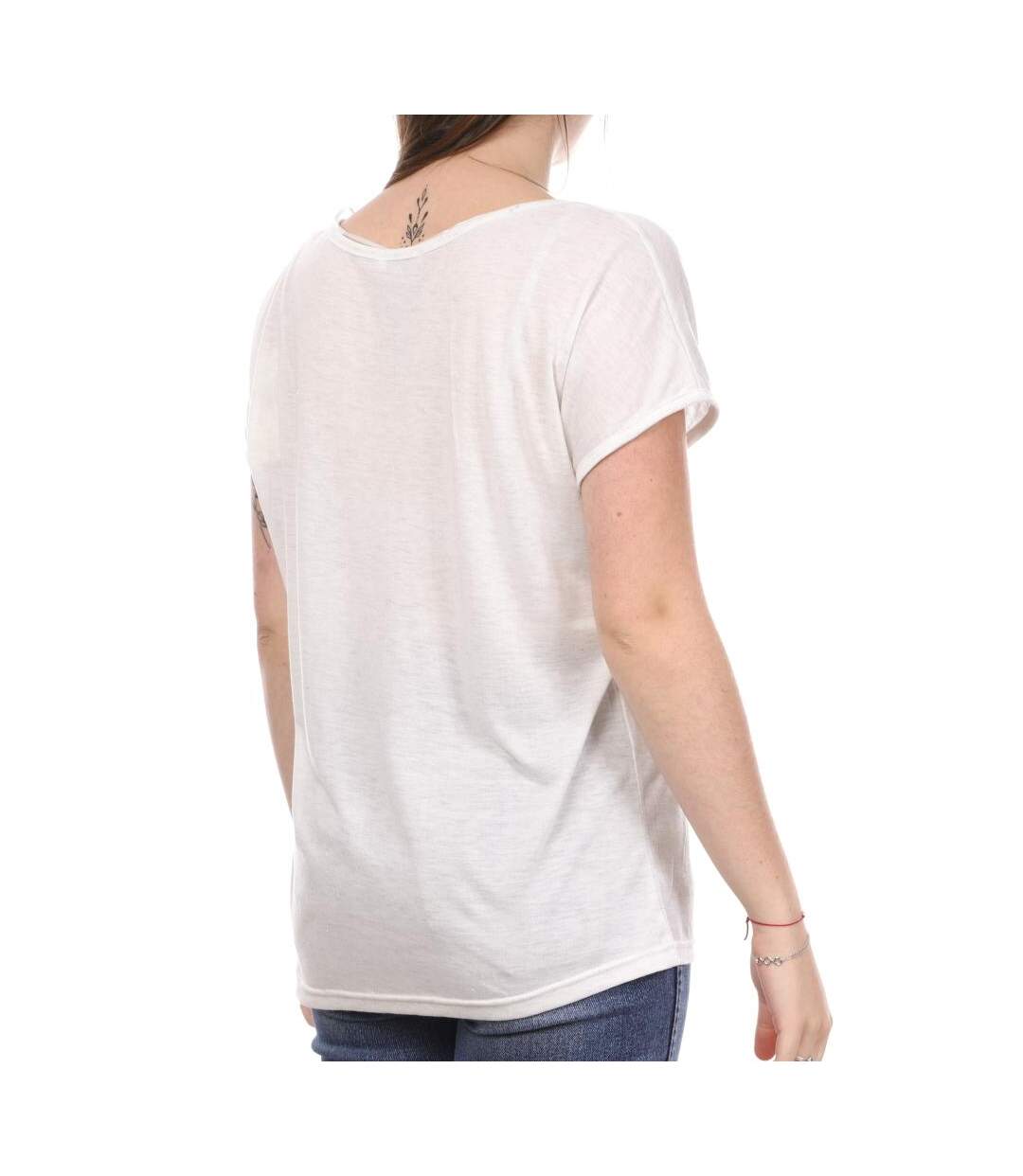 T-shirt Blanc Femme Teddy Smith Tribeca - M