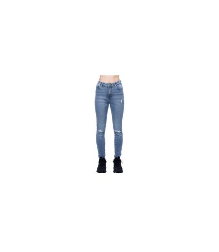 Jean Motif/style Usé Femme Bleu Pieces