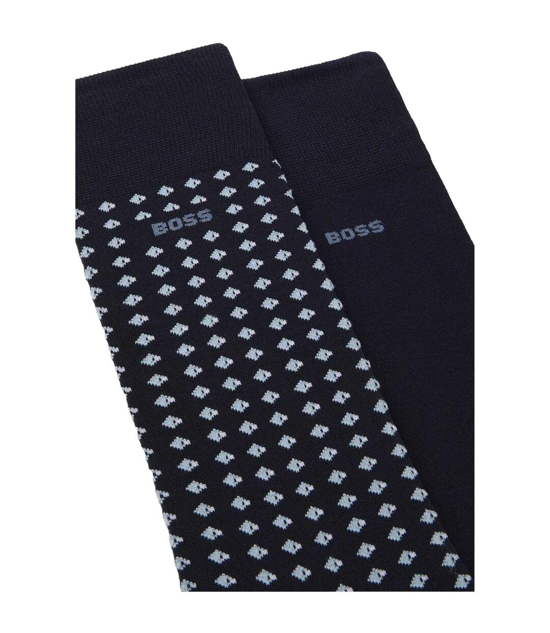 Pack Of 2  Mens Crew Socks  Dark Blue Hugo-2