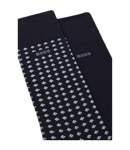 Pack Of 2  Mens Crew Socks  Dark Blue Hugo