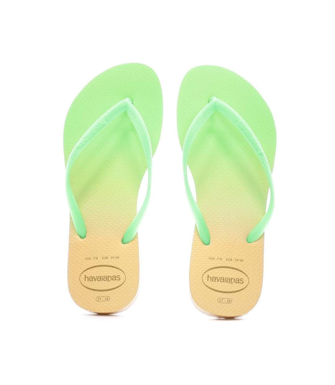 Tongs Orange/Vert Femme Havaianas Slim Lux Sw Gradient - 35/36-3