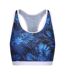 Haut De Maillot De Bain Motif/style Imprimé Feuille Femme Blanc Bleu Slazenger-1