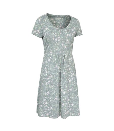 Robe Patineuse Motif/style Floral Essentials Lora Femme Vert Pâle Mountain Warehouse
