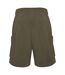 Mens Miles Cargo Shorts Khaki Green Pretty Green-2