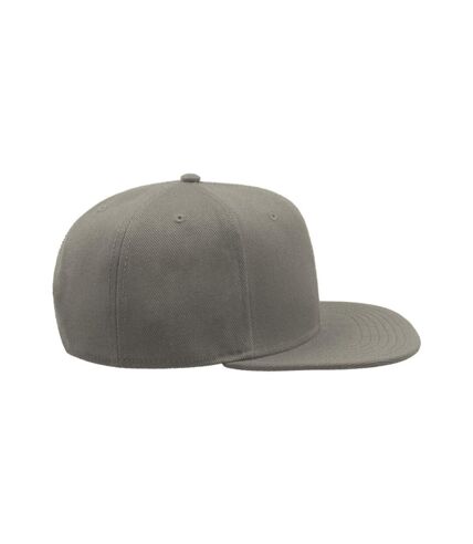 Atlantis Snap Back Flat Visor 6 Panel Cap (Pack of 2) (Grey) - UTAB423