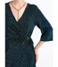 Robe cache-coeur court maille brillante imprimée-3