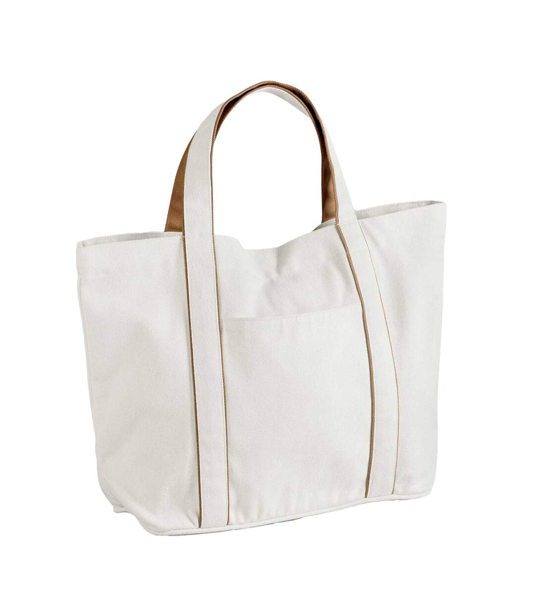 Tote Bag Motif/style Moyen Courtside Taille Unique Blanc Doux Caramel Westford Mill-1