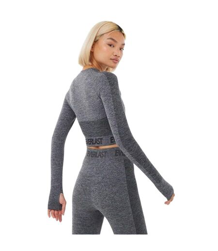 Haut Court Manches Longues Femme Charbon Chiné Chiné Everlast