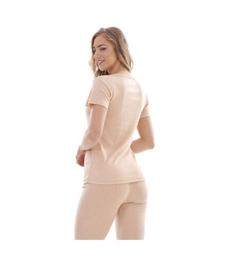 Hauts Thermiques Manches Courtes Femme Beige Heatforce