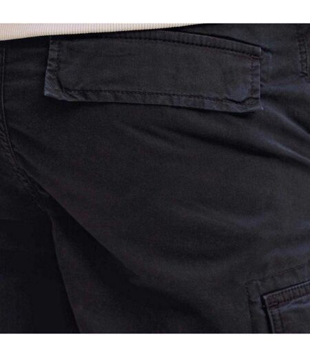 Mens Cole Frank Relaxed Fit Cargo Shorts Black Jack And Jones