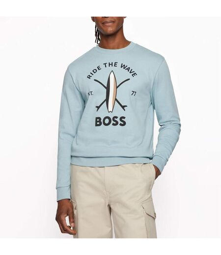 Sweat Savin Homme Turquoise Vif Hugo Boss