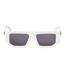 Womens/ladies Vancouver Rectangular Sunglasses One Size  Off White-1
