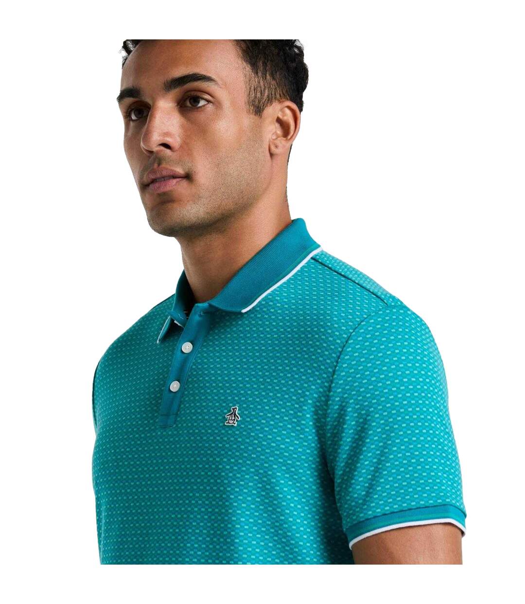 Polo Homme Bleu Sarcelle Original Penguin-4