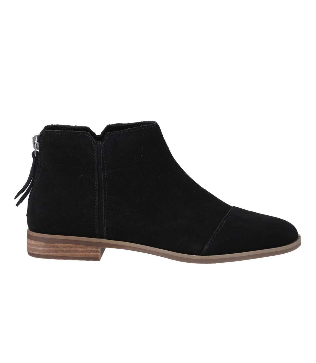 Womens/ladies Rylie Leather Ankle Boots Black Toms-4