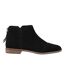 Womens/ladies Rylie Leather Ankle Boots Black Toms-4