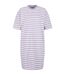 Robe T-shirt Motif/style Rayé Femme Blanc Vieux Lilas Urban Classics-2