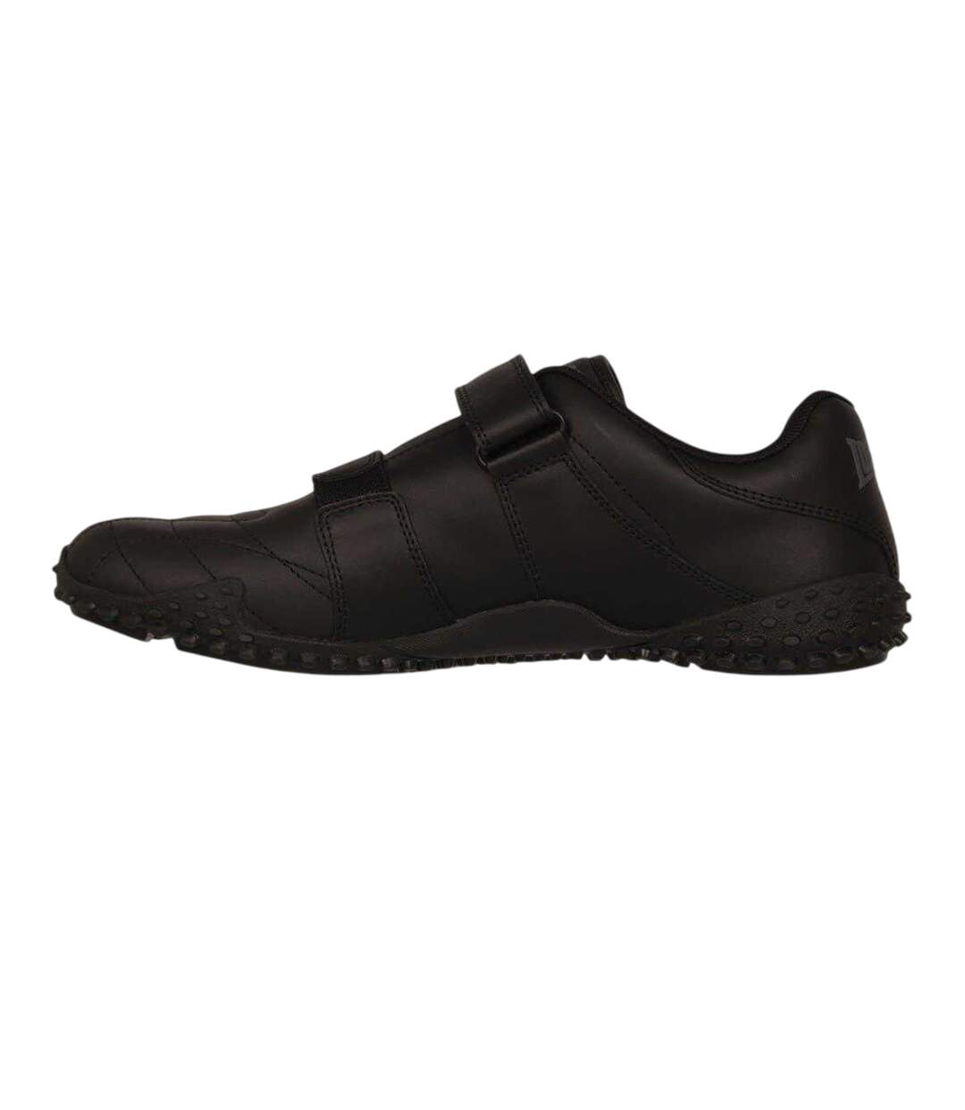 Mens Fulham Leather Trainers Black Lonsdale-3