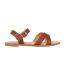 Womens/ladies Florence Crossover Wide Flat Sandals Tan Dorothy Perkins-2