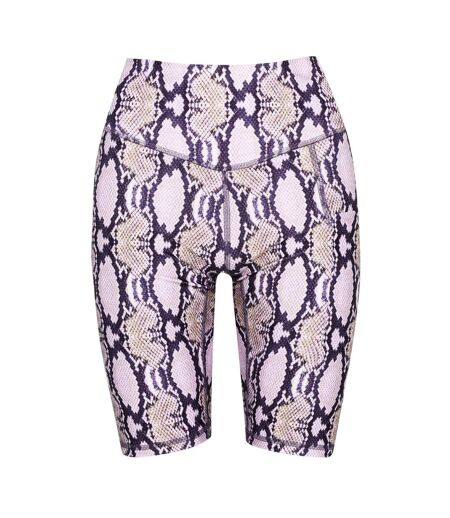 Womens/ladies Snake Print Cycling Shorts White Print West Seventy Nine