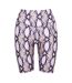Womens/ladies Snake Print Cycling Shorts White Print West Seventy Nine-2