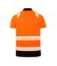 Polo Haute Visibilité Adulte Orange Fluo Noir Result Genuine Recycled-2