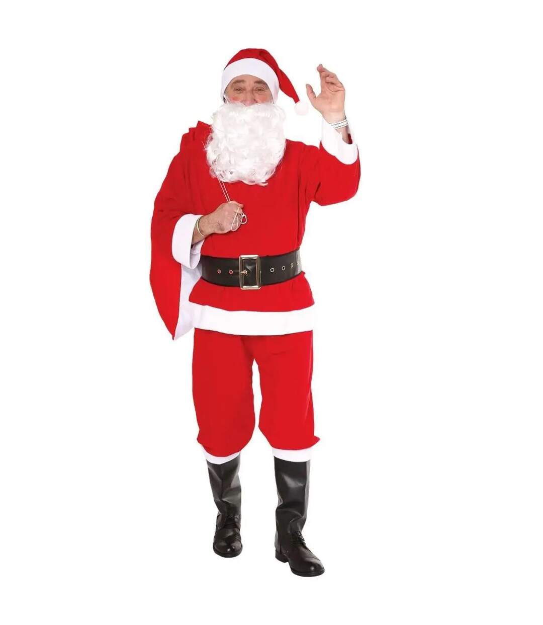 Déguisement Adulte 6 Pièces Père Noël 148cm Rouge-1