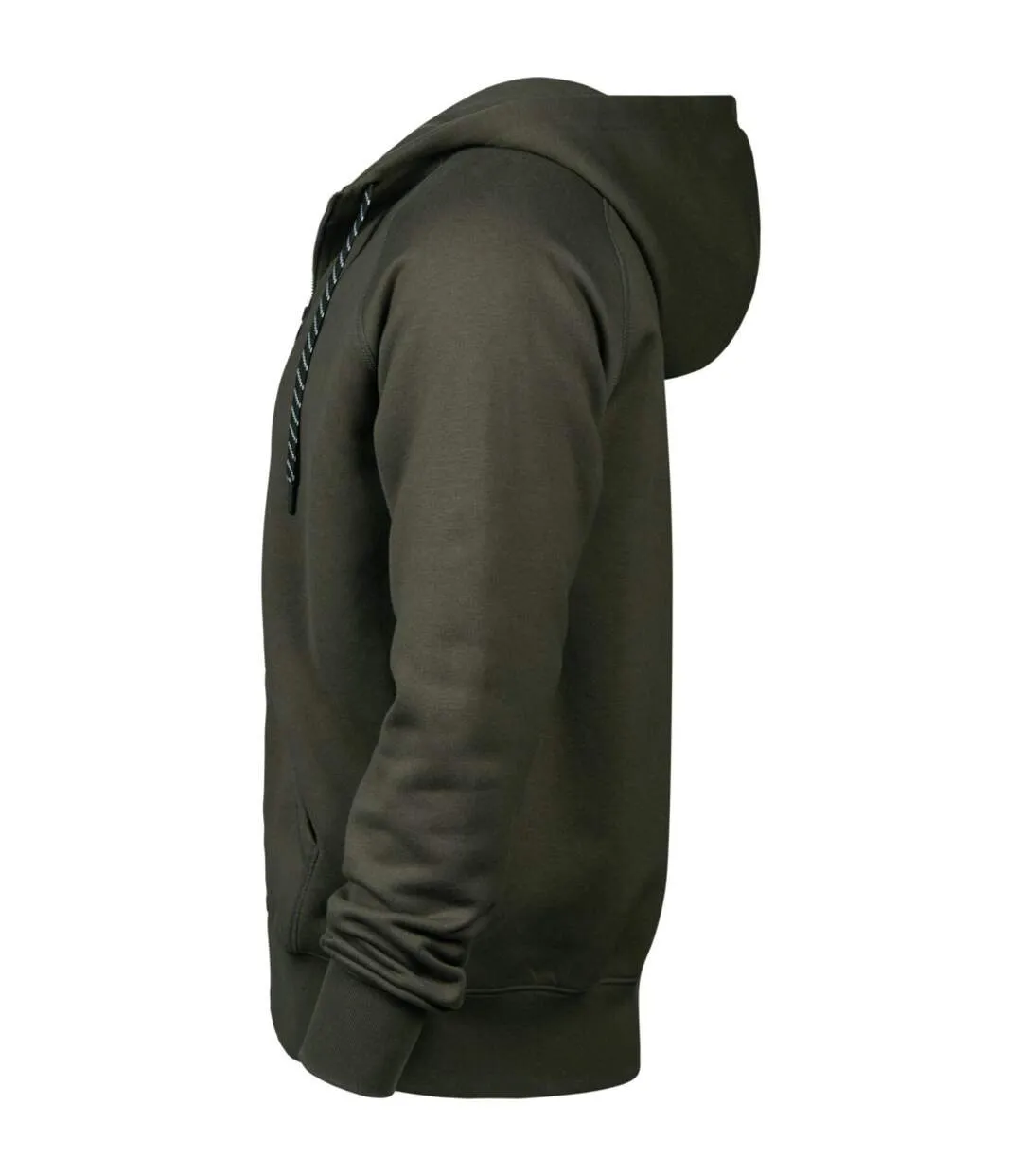 Sweat À Capuche Homme Vert Foncé Tee Jays-4