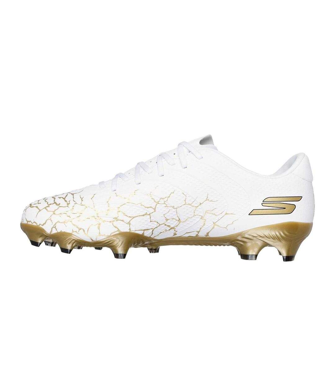 Unisex Adult Skx 1.5 Cracked Firm Ground Football Boots White Gold Skechers-2