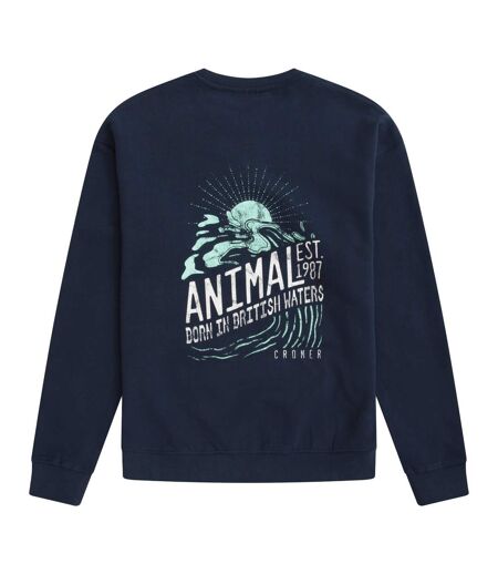 Mens Jonah Cromer Sweatshirt Navy Animal
