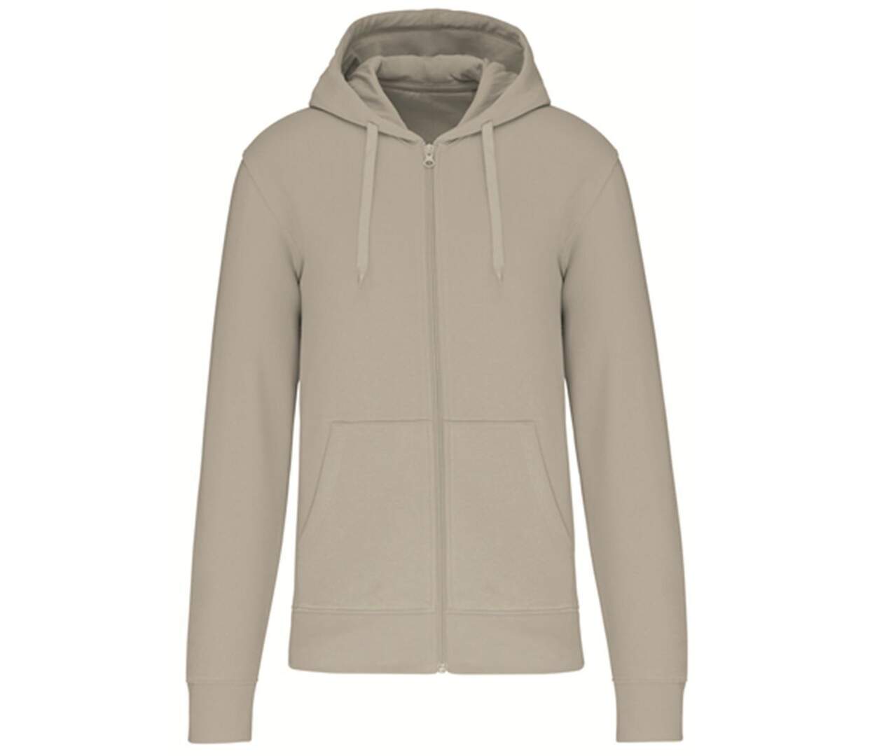 Veste à capuche zippé écoresponsable - Homme - K4030 - beige clay-1