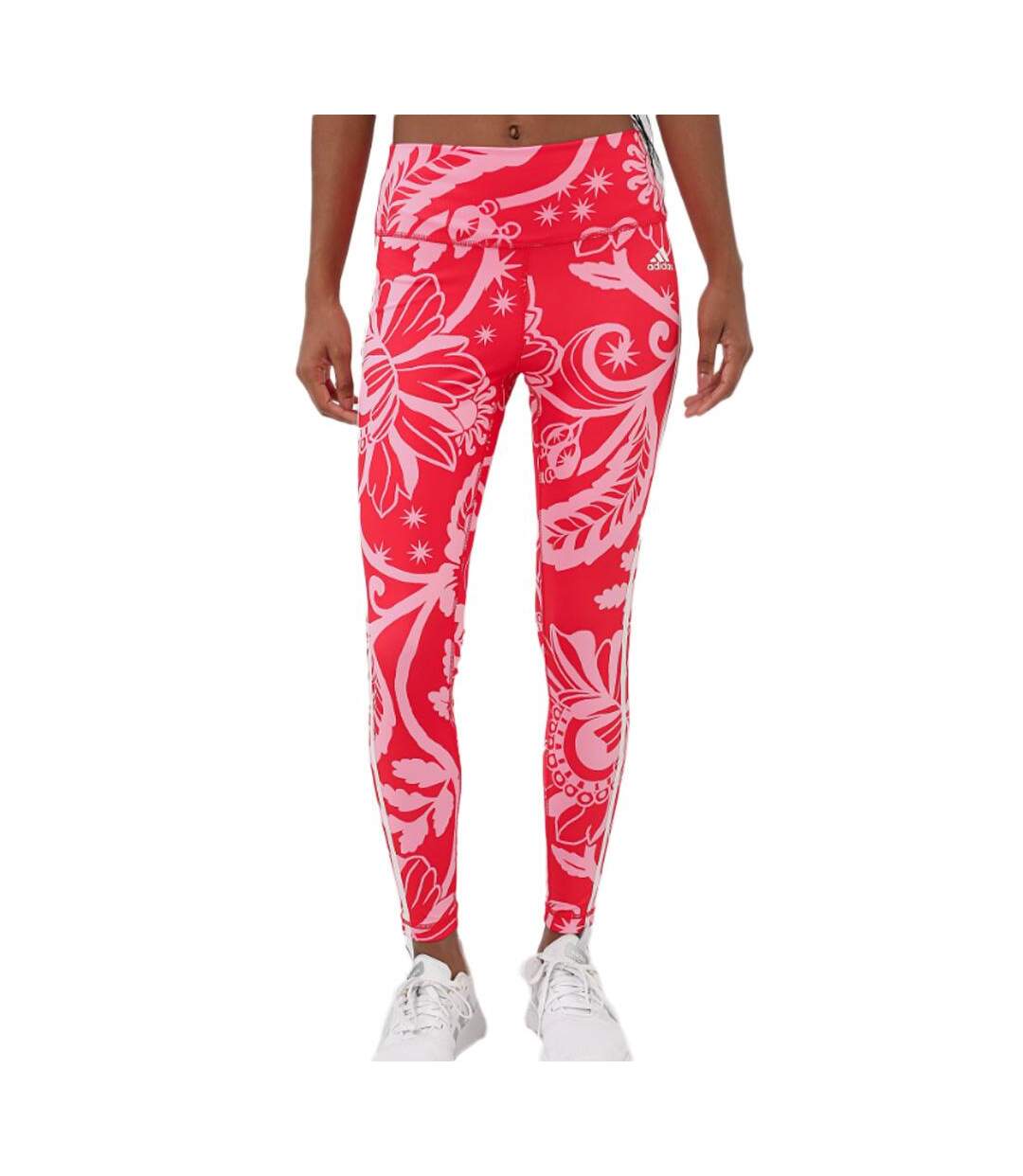 Legging rouge/rose femme adidas farm-1
